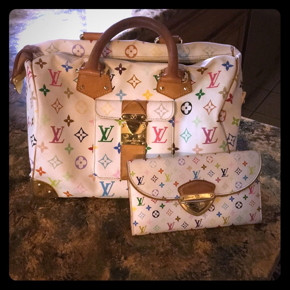 Louis Vuitton Monogram Multicolor White Handbag